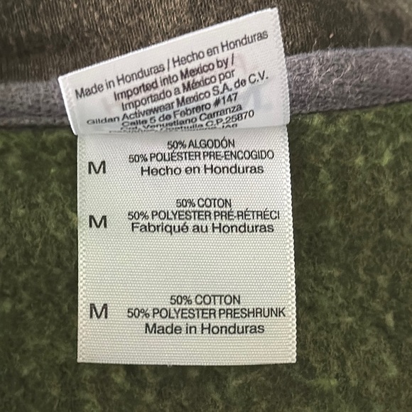 Gildan Men’s Green Cotton “Oakdale Rodeo” Blend Half Zip Sweatshirt Size M - Picture 4 of 6